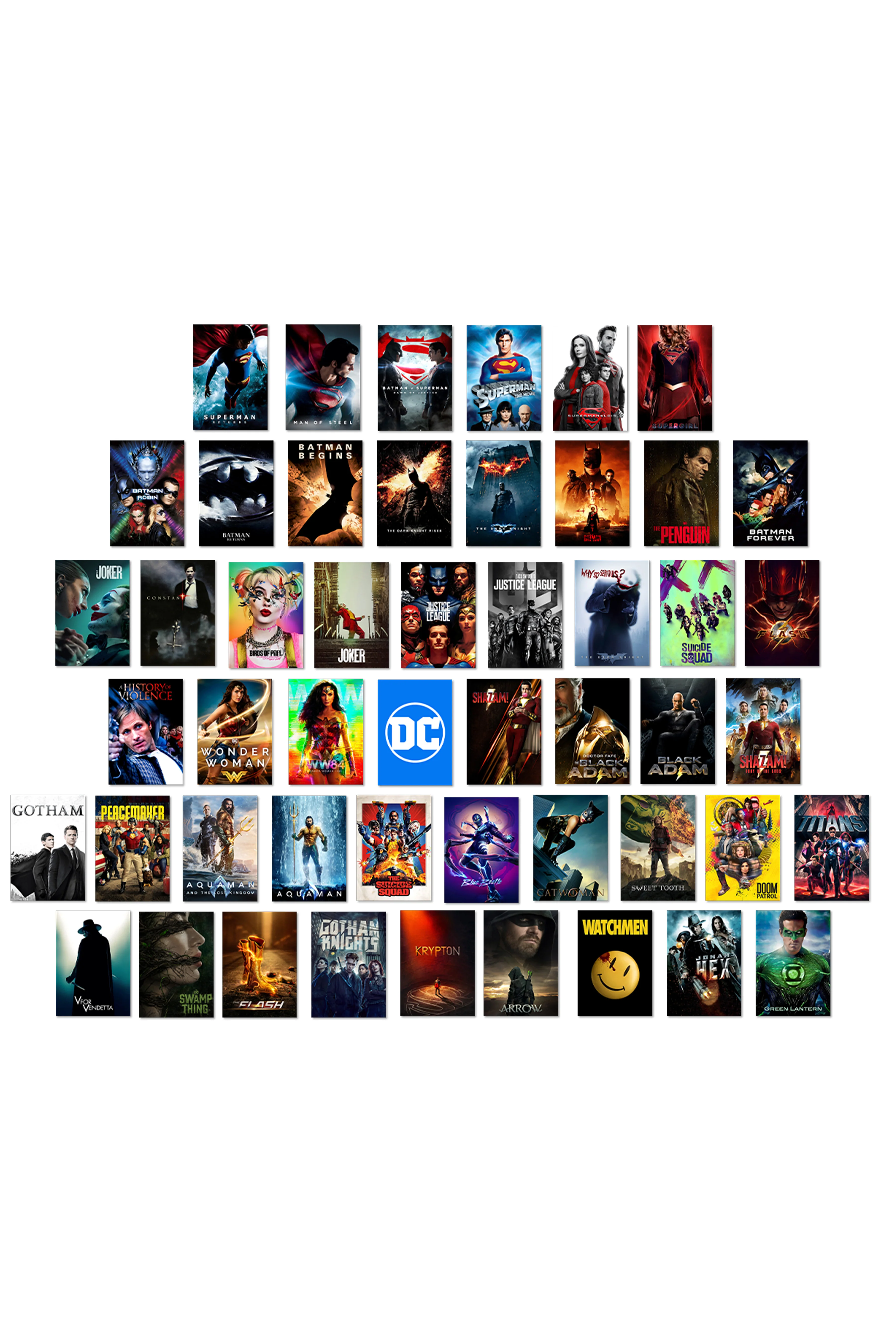 50 Epic DC Cinematic Universe Collage Set - Image 2
