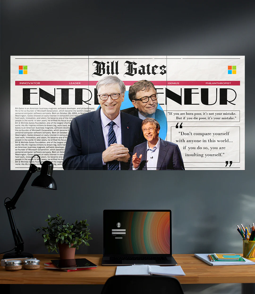 Bill Gates #01 | Motivation | 3 Piece Set - Image 2