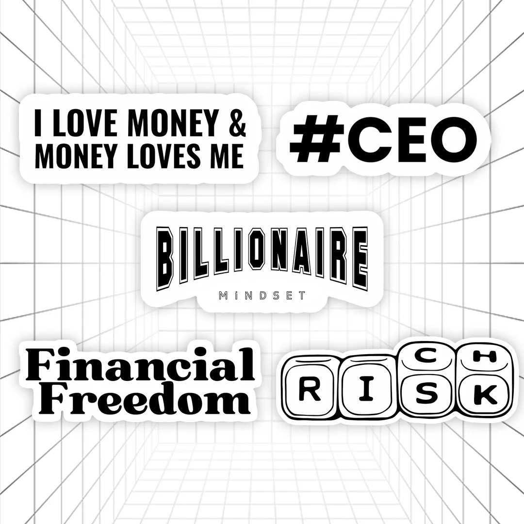 I Am Rich | Money Aesthetic #01 | Stickerized | 5 Stickers - Image 2