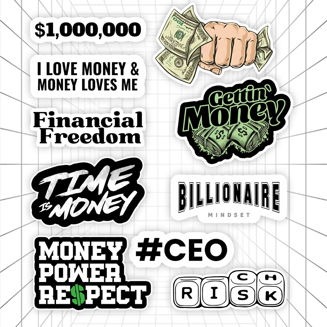 I Am Rich | Money Aesthetic | Stickerized | 10 Stickers - Image 2