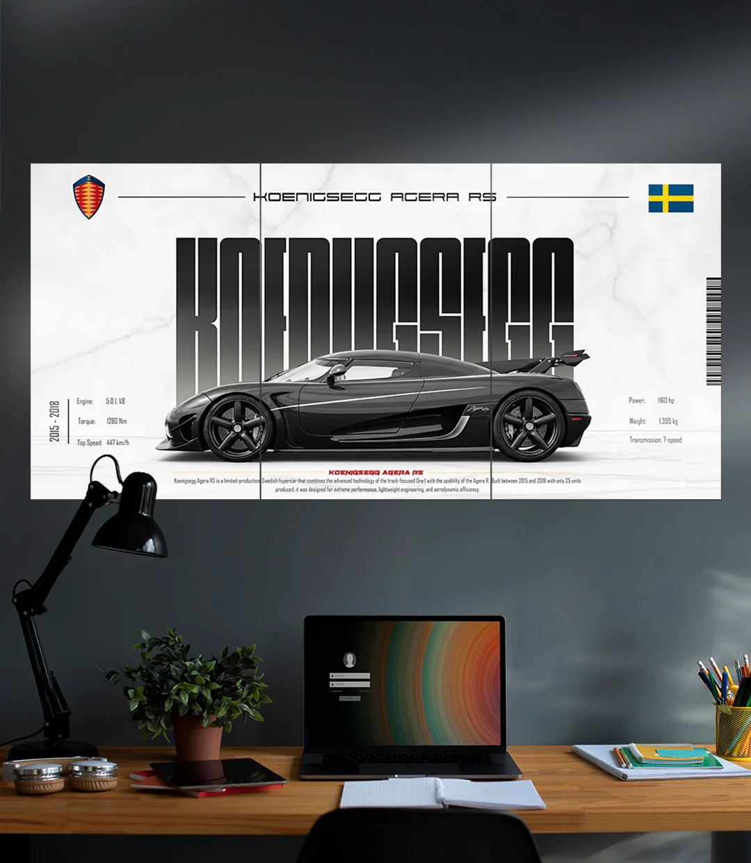 Koenigsegg Agera RS | Solid Car Set | 3 Piece Set - Image 2
