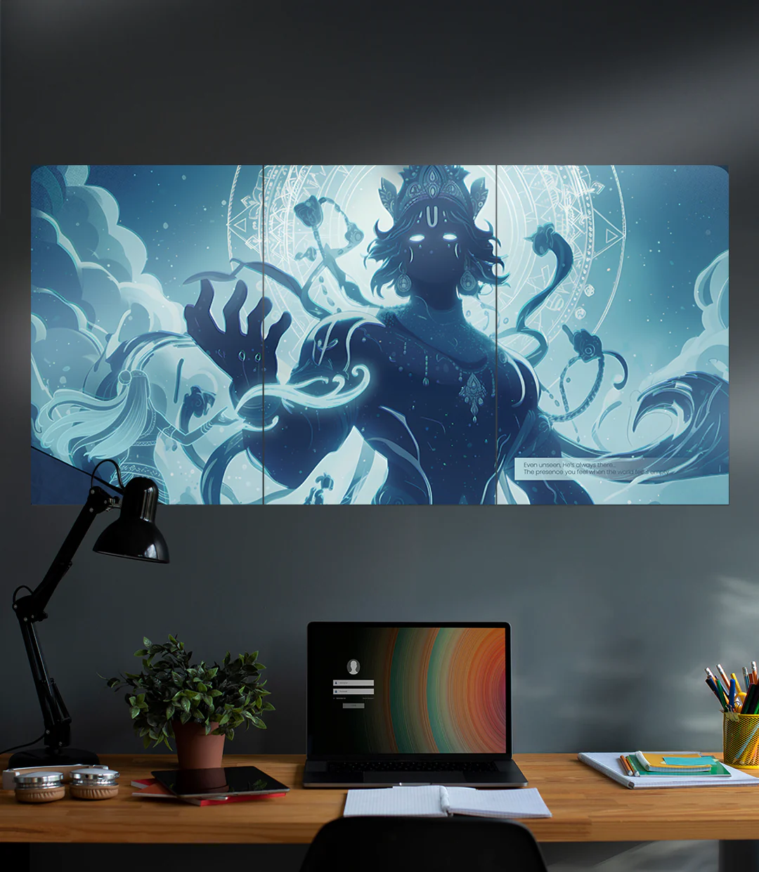 Lord Krishna | Eternal Aura | Devotional | 3 Piece Set - Image 2