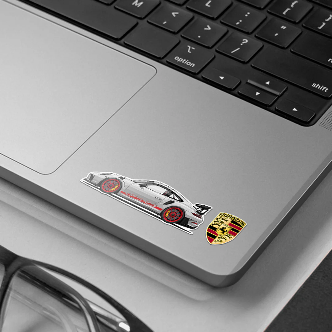 Porsche Car Stickers #01 | Stickerized | 5 Stickers - Image 2