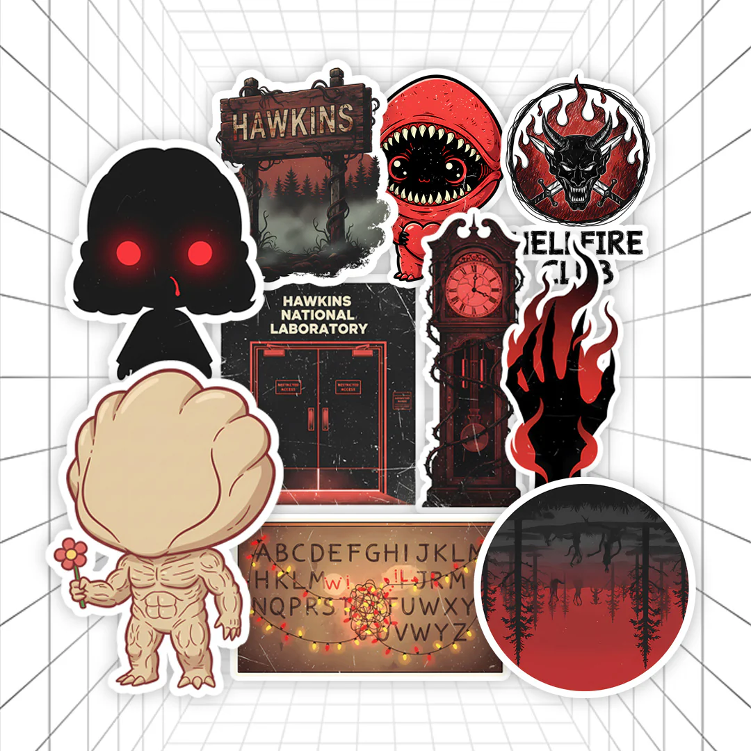 Red & Black Hawkins Universe | Stranger Things #01 | Stickerized | 10 Stickers - Image 2